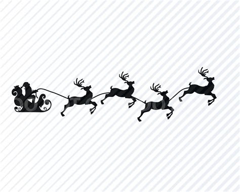 santa sleigh silhouette|santa sleigh silhouette clip art.